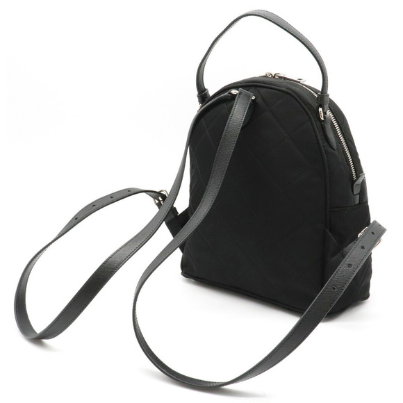 Prada Quilted Leather Black Mini Backpack Nylon Nero - Picture 1 of 8